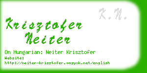 krisztofer neiter business card